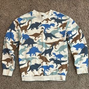 Terry like sweatshirt with dinosaurs